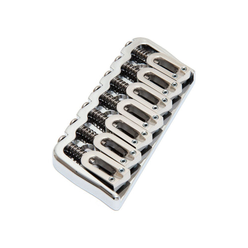 7-String Multi-Scale Guitar Bridge - Chrome - Ploutone