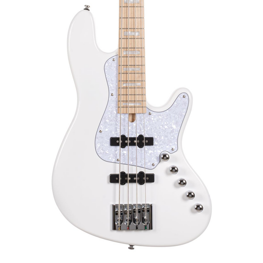 Cort Elrick NJS Series 4-String Bass Guitar White - Ploutone