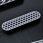 Custom Single Coil Strat Pickup Covers (No Holes) Set of 3 - Black/ White - Ploutone