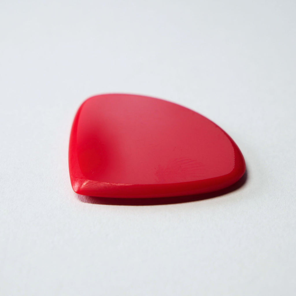 Northern Ghost Plectrums Handmade Acrylic Guitar Pick - 2.5mm Red Jazz XL Wide - Ploutone