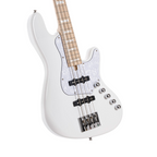 Cort Elrick NJS Series 4-String Bass Guitar White - Ploutone