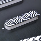 Custom Single Coil Strat Pickup Covers (No Holes) Set of 3 - White/ Black - Ploutone