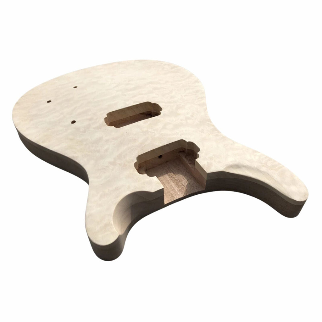 Unfinished PRS-Style Guitar Body - Quilted Maple and Mahogany - Ploutone