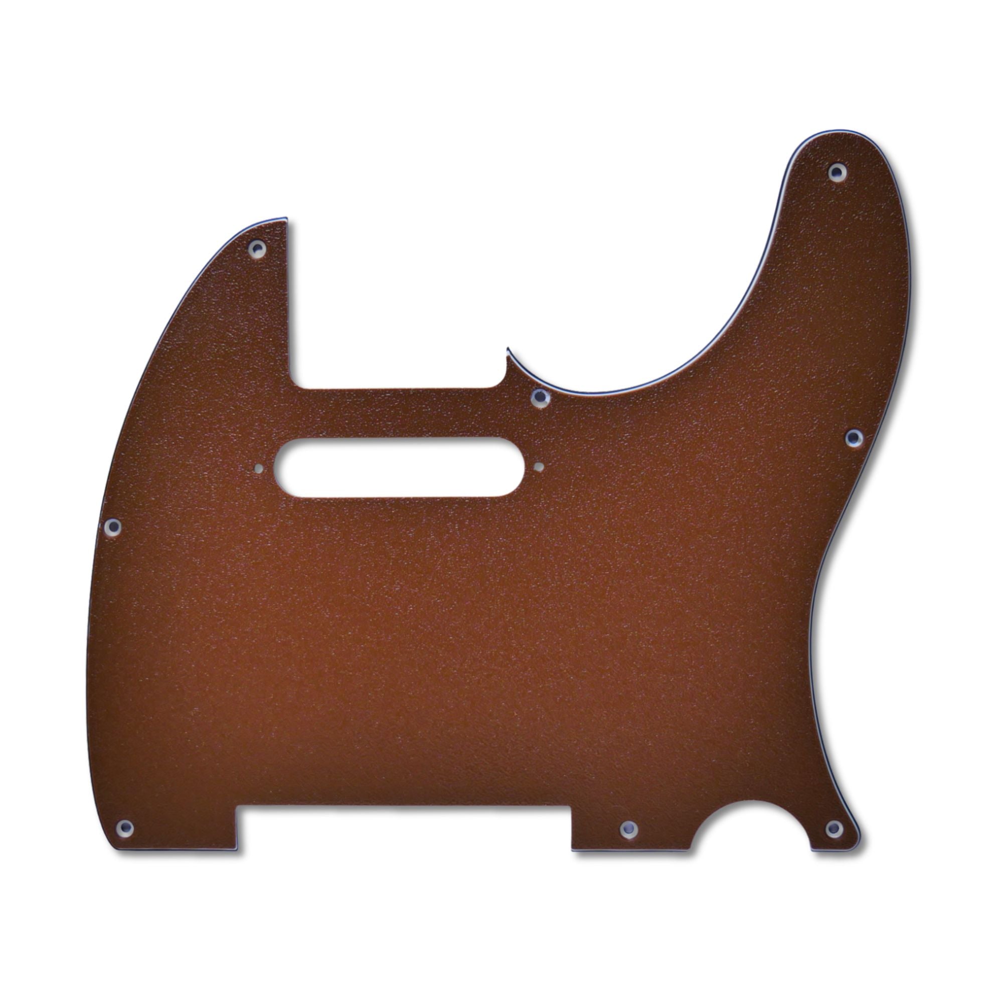 Custom 8-Hole Telecaster Pickguard - Artisan Series - Textured Mocha Brown - Ploutone
