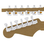 Hipshot Grip-Lock 6 In-Line Open Gear Guitar Tuner Upgrade Kit (10mm Post Holes) - Ploutone