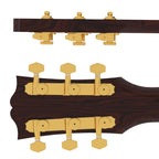 Hipshot Grip-Lock Closed Gear Guitar Tuner Upgrade Kit for 3+3 Headstocks (10mm Post Holes) - Ploutone