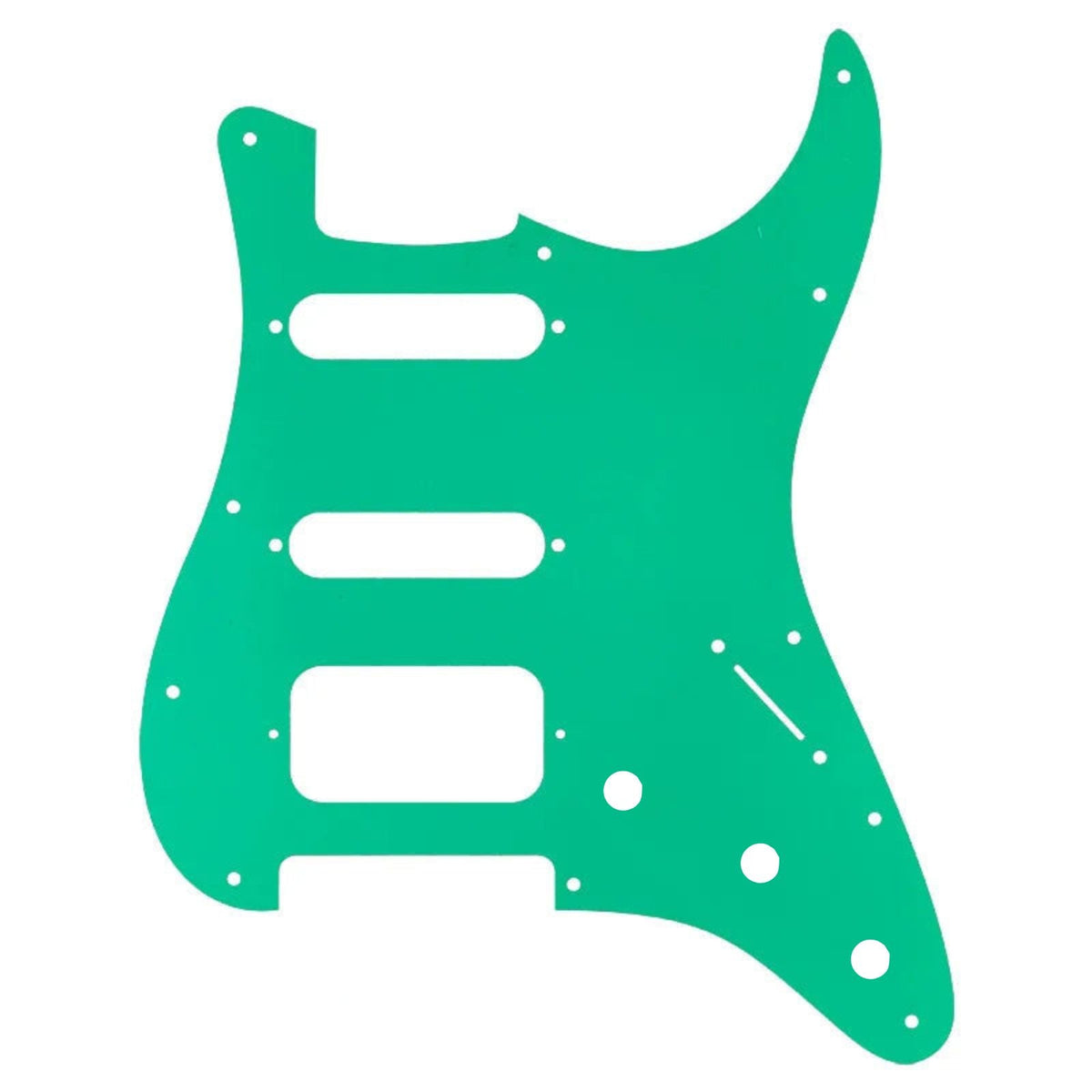 Fender Stratocaster HSS Pickguard (Open Humbucker) - 4-Ply Green Pickguards from Ploutone