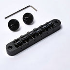 Tune-O-Matic Roller Bridge for Les Paul (M4 Posts) - Chrome/Gold/Black Black - Ploutone