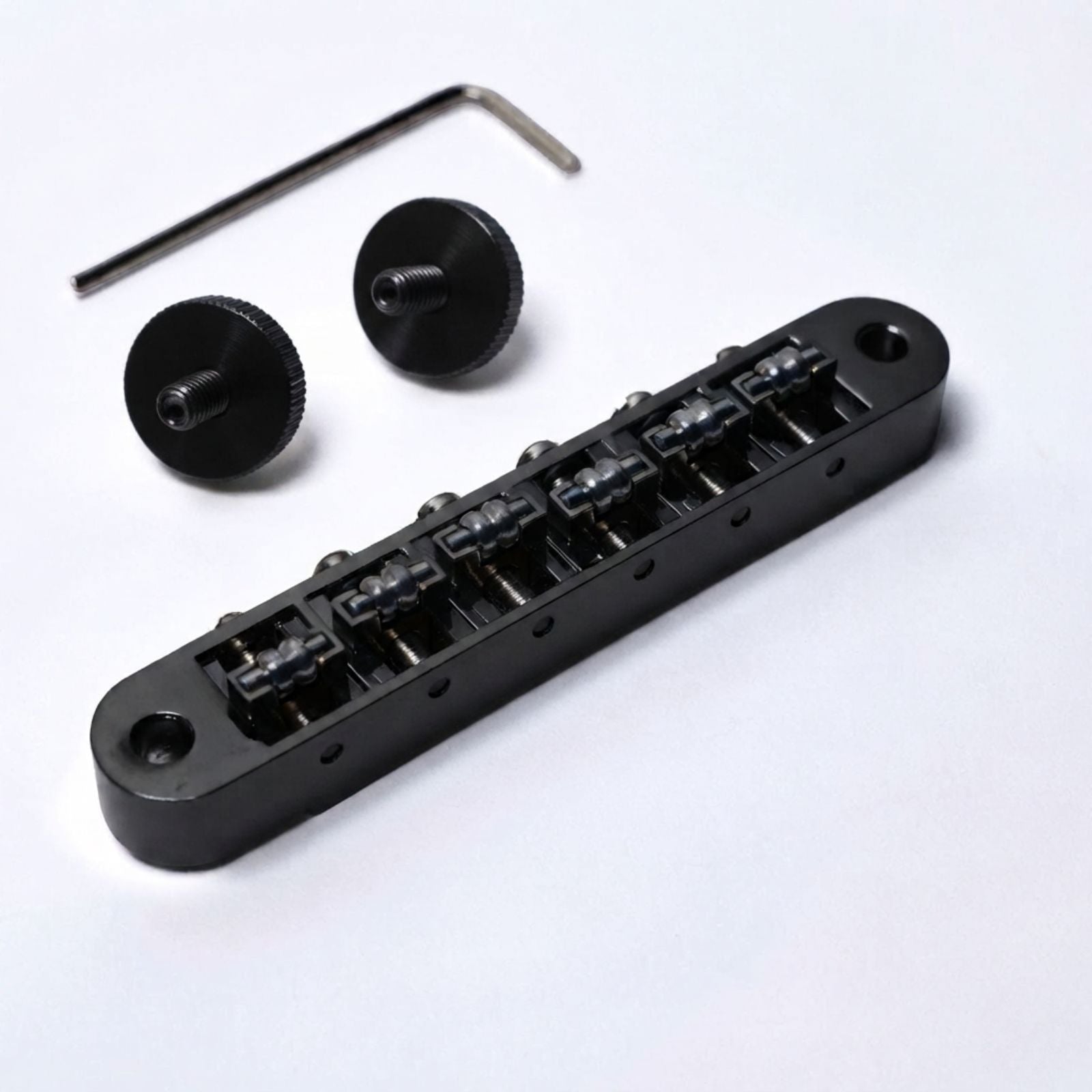 Tune-O-Matic Roller Bridge for Les Paul (M4 Posts) - Chrome/Gold/Black Black - Ploutone