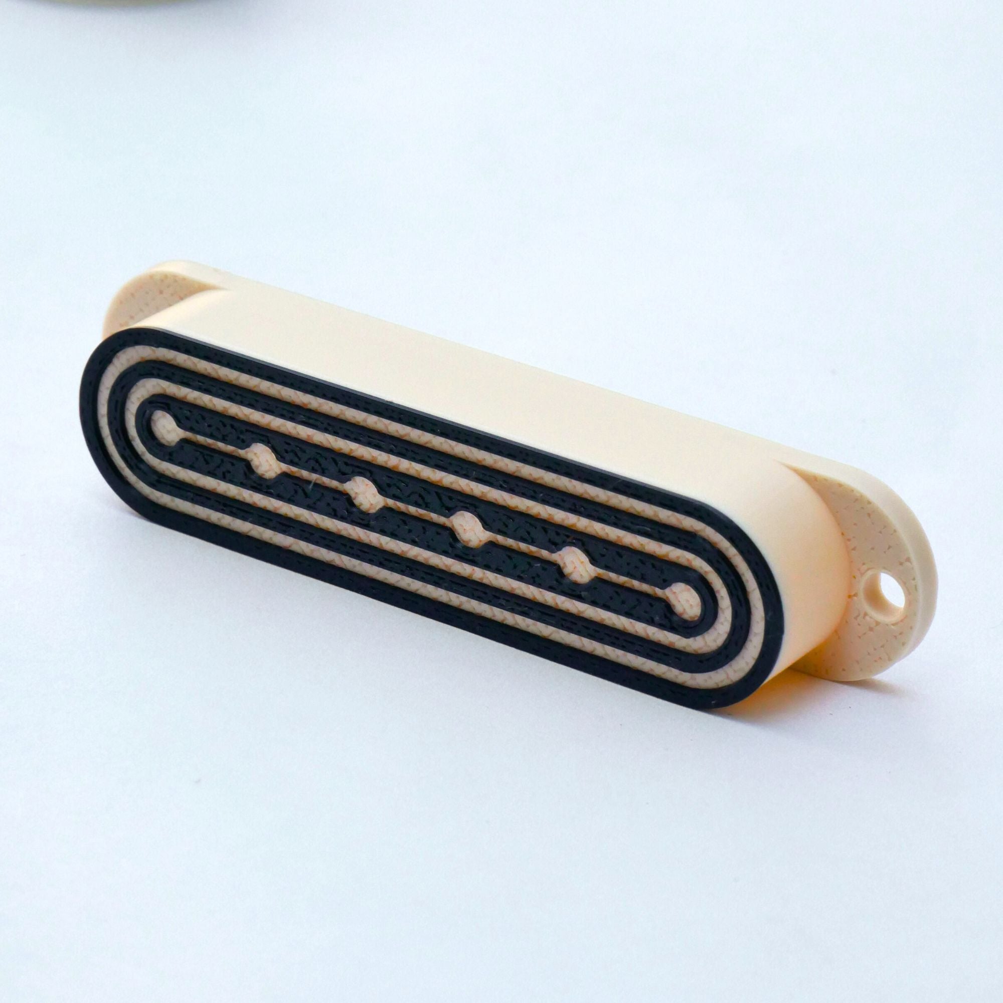 Custom Single Coil Strat Pickup Covers (No Holes) Set of 3 - Cream - Ploutone