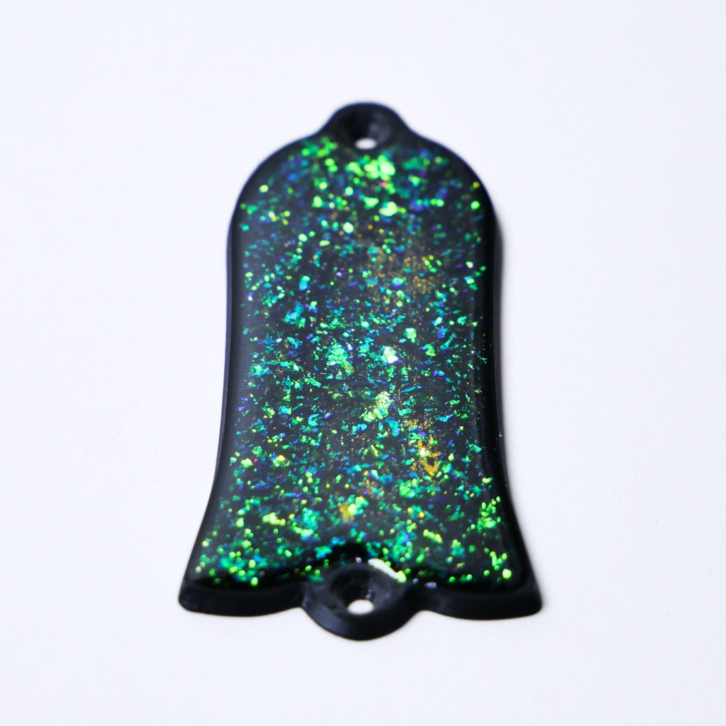 Custom Gibson Les Paul Truss Rod Cover - Amber Mica truss rod covers from Ploutone