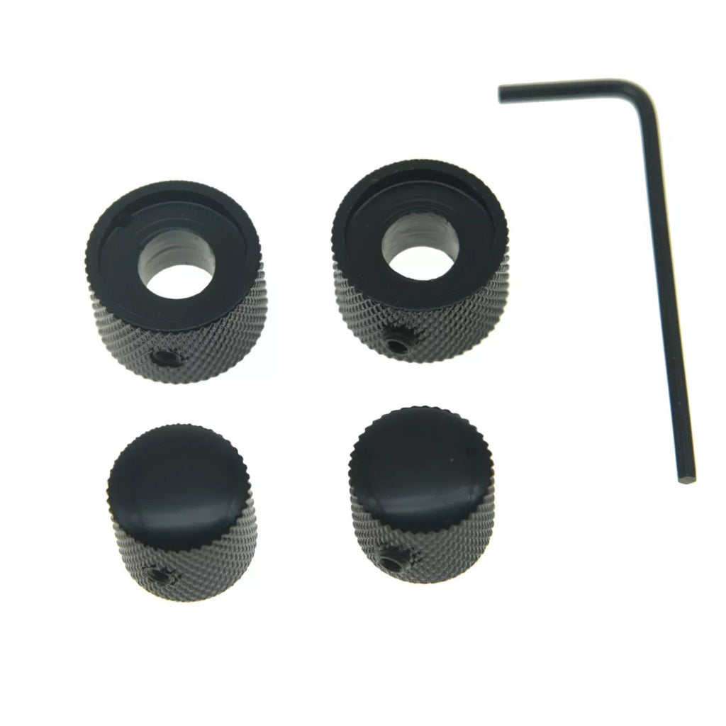 Black Dual Concentric Stacked Knobs (Set of 2) - Ploutone