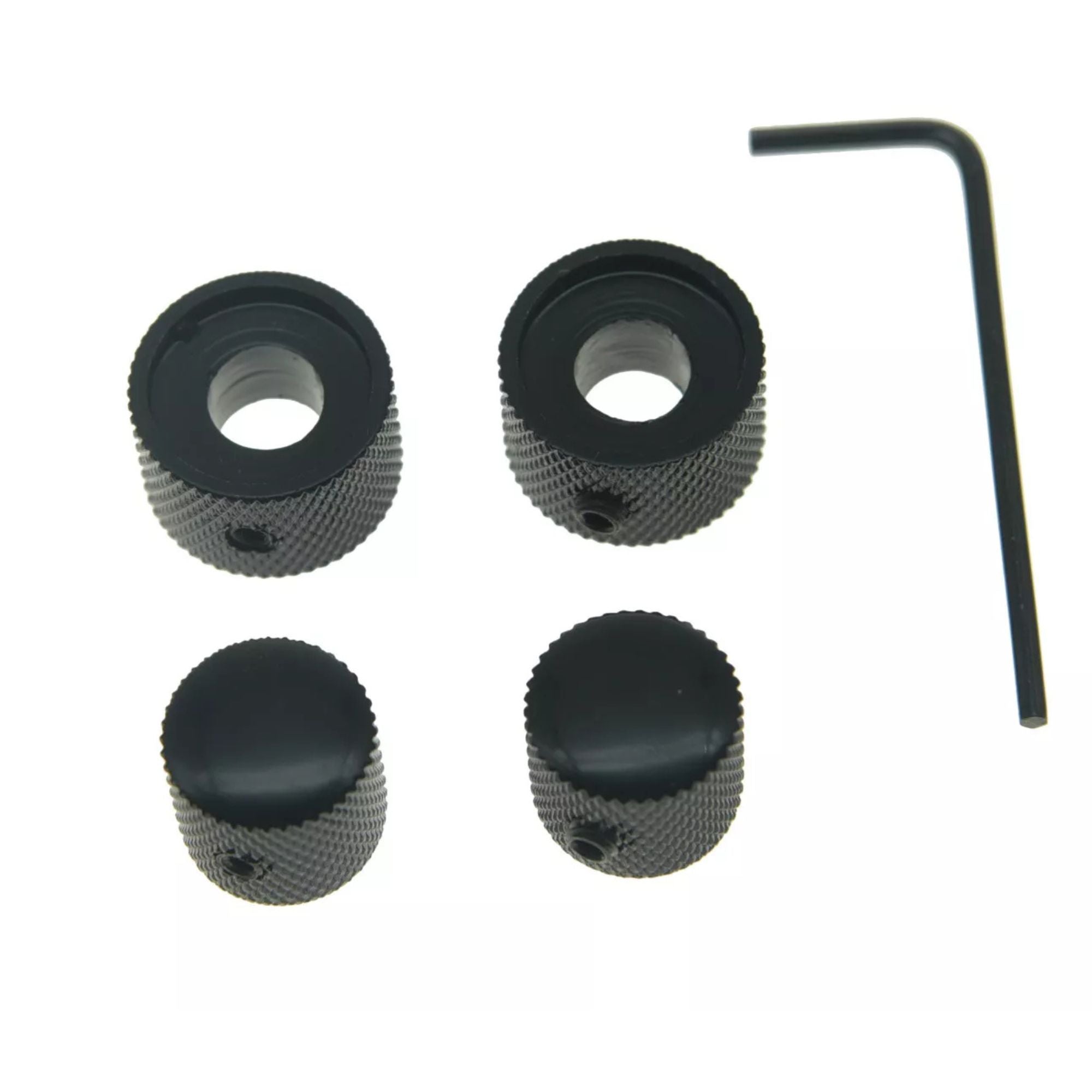 Black Dual Concentric Stacked Knobs (Set of 2) - Ploutone