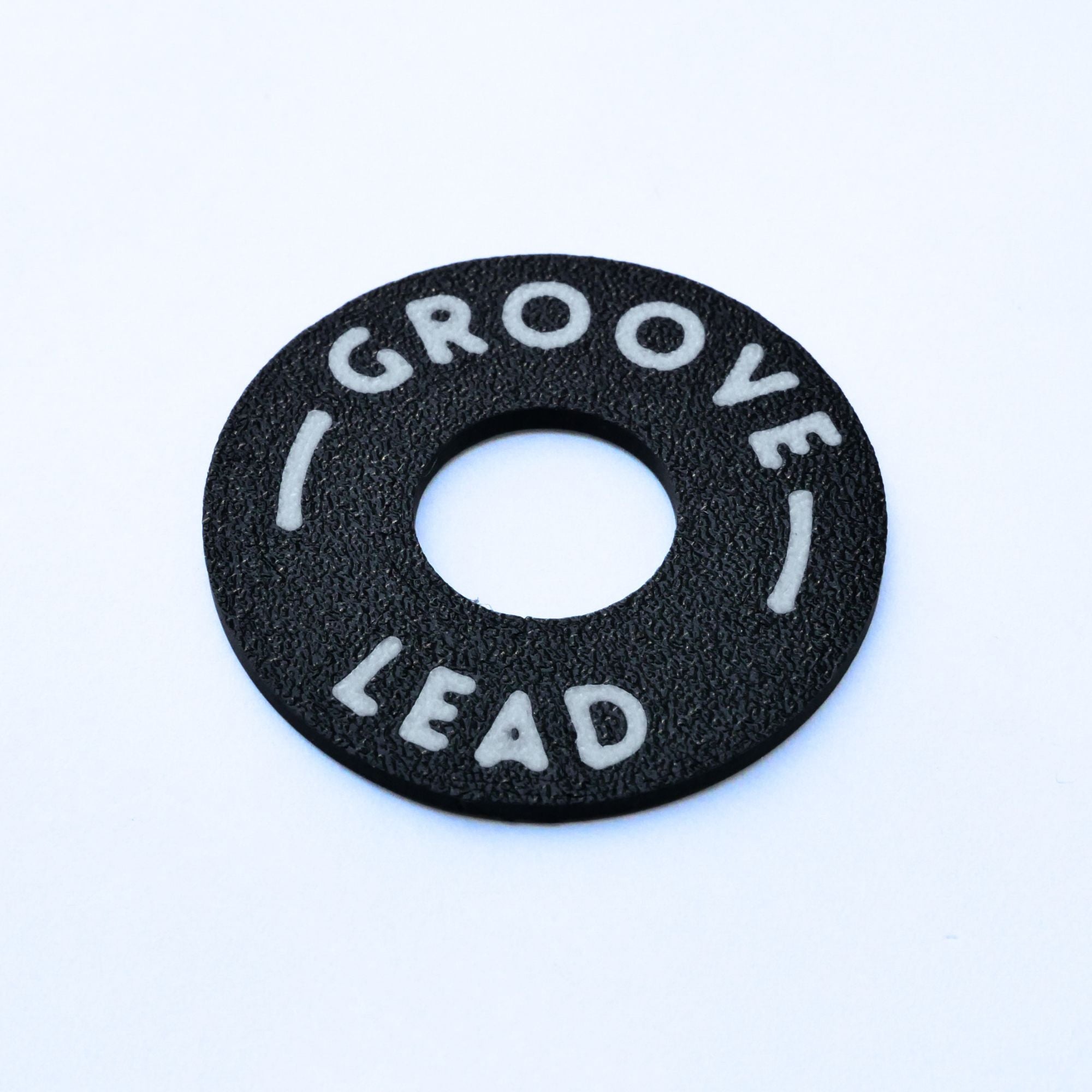 Custom Les Paul Poker Chip Guitar Toggle Switch Plate - Black Groove Lead - Ploutone