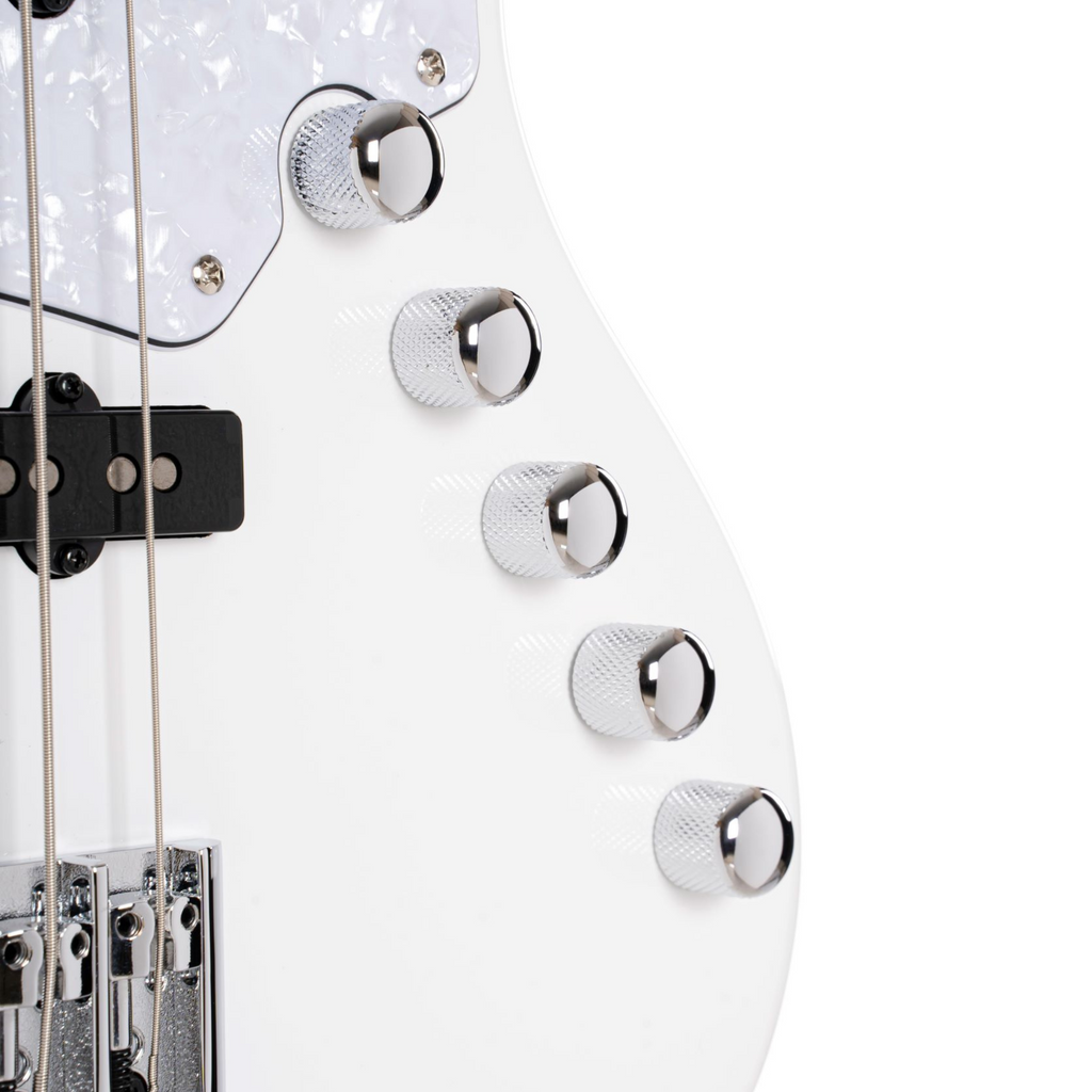 Cort Elrick NJS Series 4-String Bass Guitar White - Ploutone