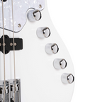 Cort Elrick NJS Series 4-String Bass Guitar White - Ploutone
