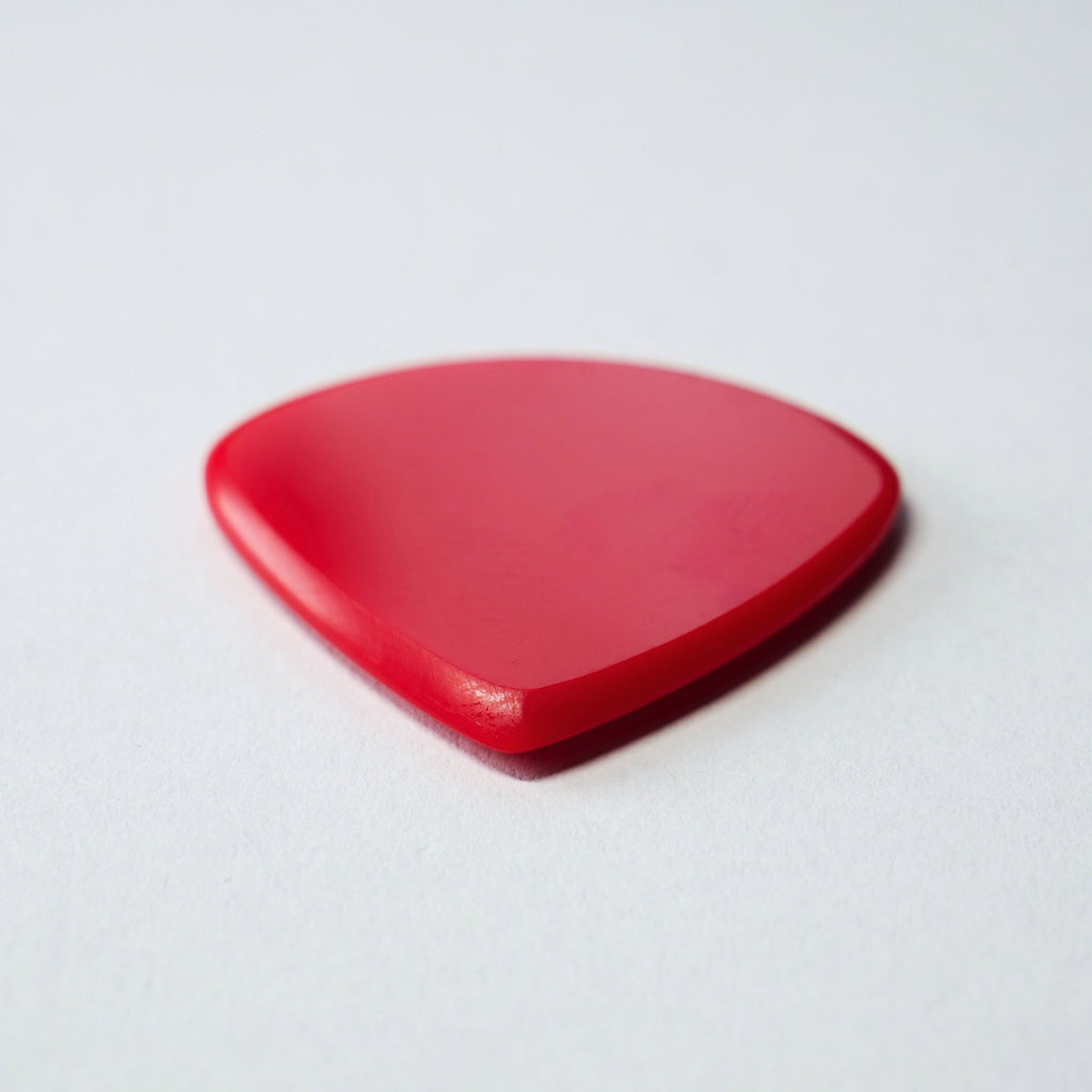 Northern Ghost Plectrums Handmade Acrylic Guitar Pick - 2.5mm Red Jazz XL Wide - Ploutone