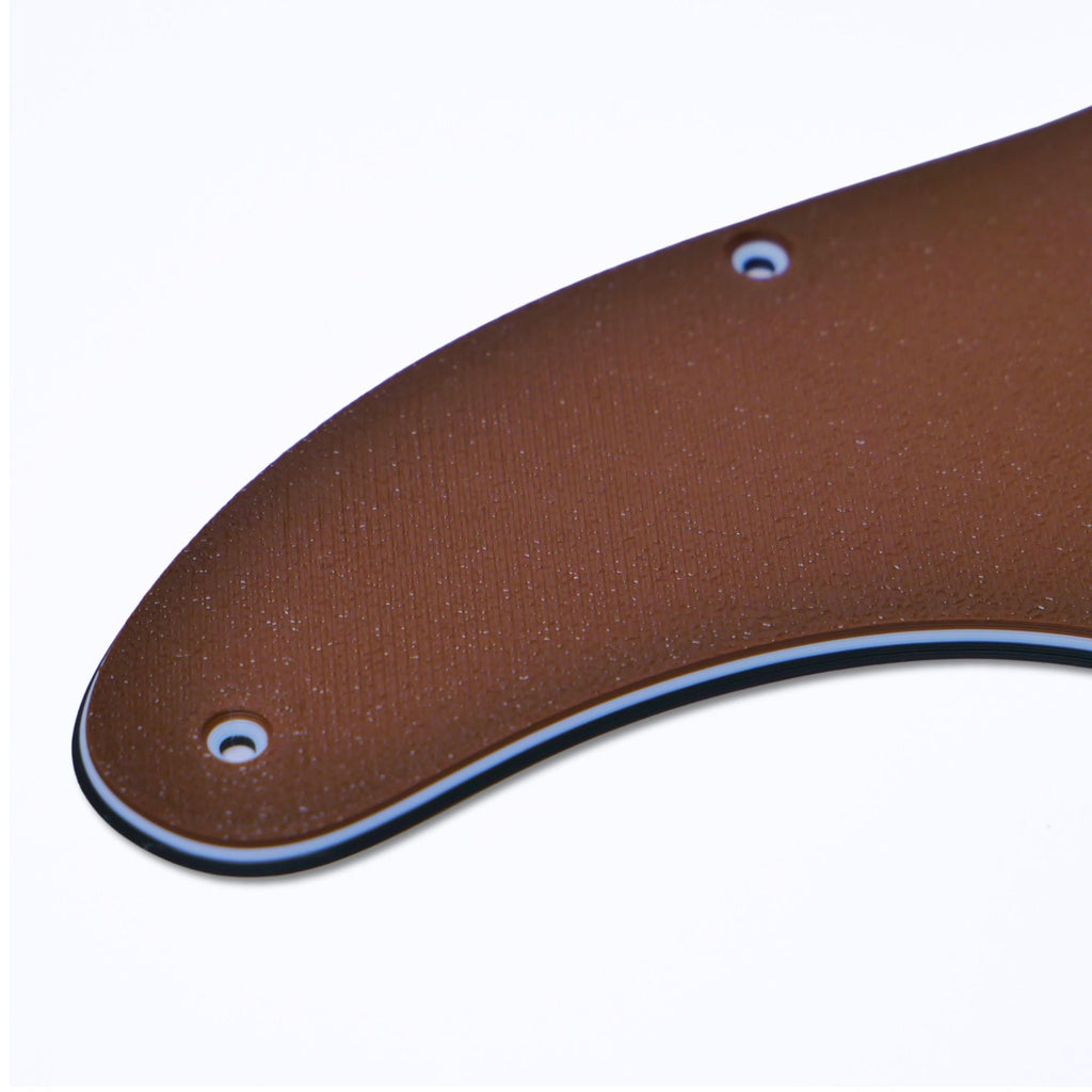 Custom 8-Hole Telecaster Pickguard - Artisan Series - Textured Mocha Brown - Ploutone