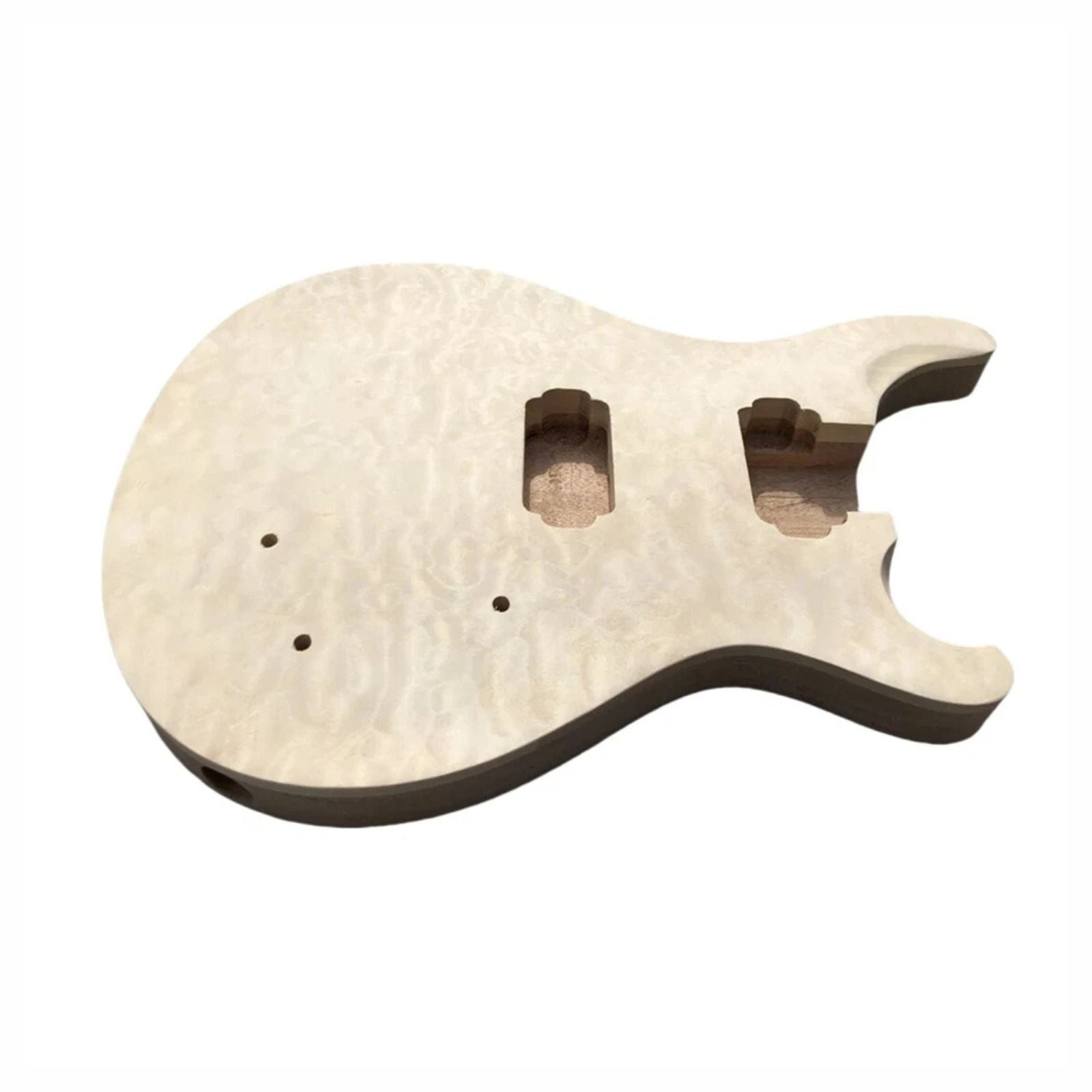 Unfinished PRS-Style Guitar Body - Quilted Maple and Mahogany - Ploutone