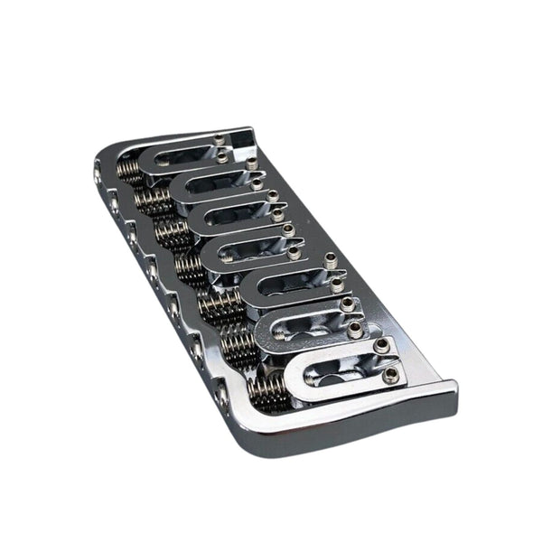 7-String Multi-Scale Guitar Bridge - Chrome - Ploutone