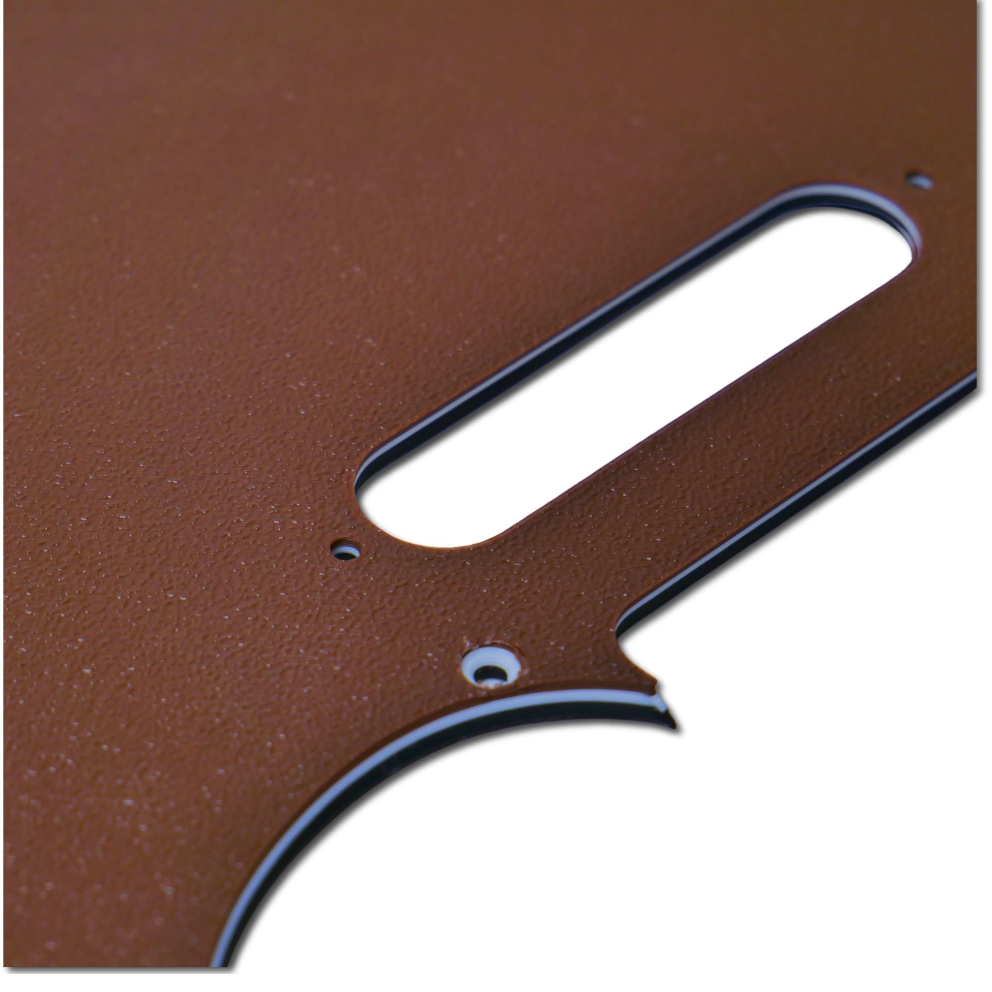 Custom 8-Hole Telecaster Pickguard - Artisan Series - Textured Mocha Brown - Ploutone