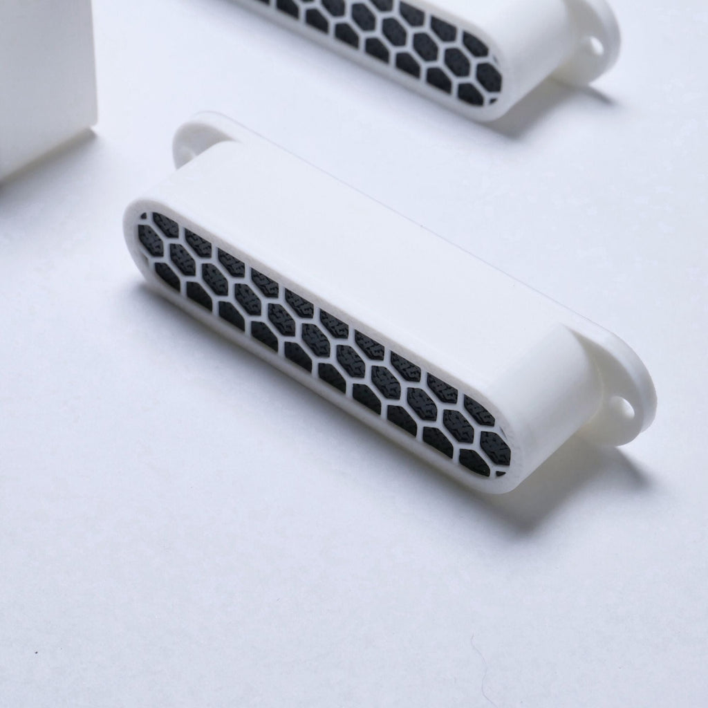 Custom HSS Pickup Cover Set (No Holes) - White & Black - Ploutone