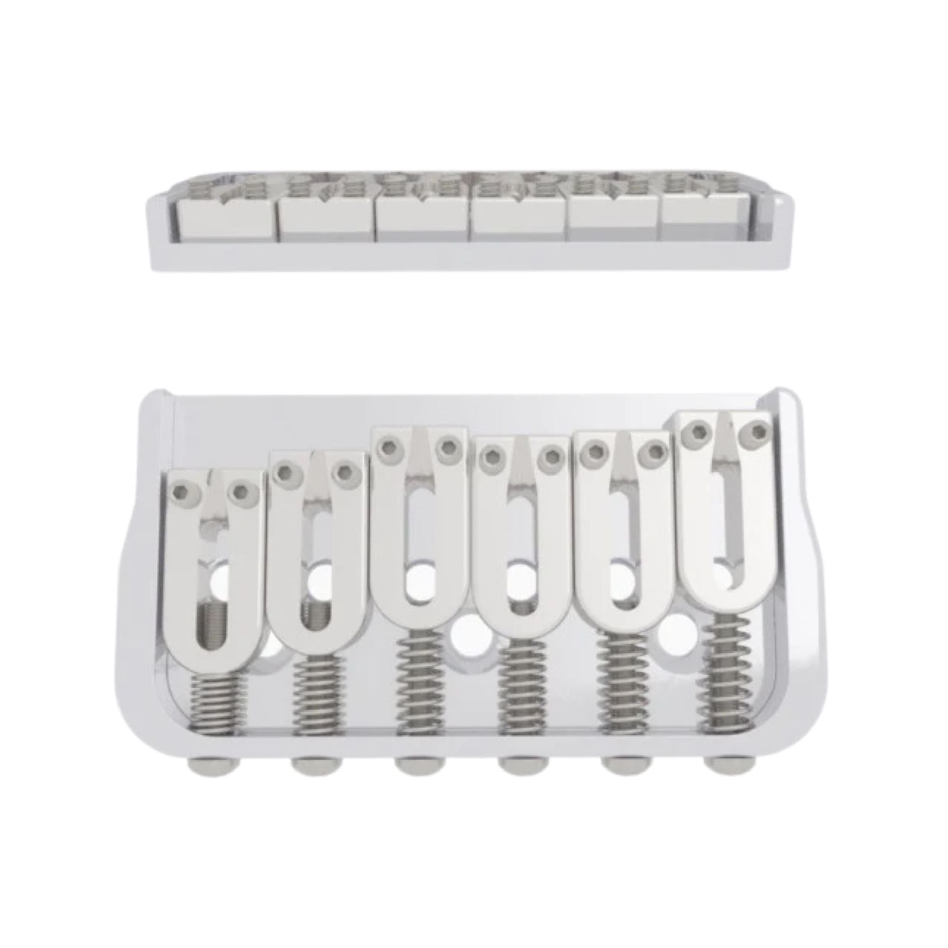 Hipshot 6-String Fixed Guitar Bridge Satin - Ploutone