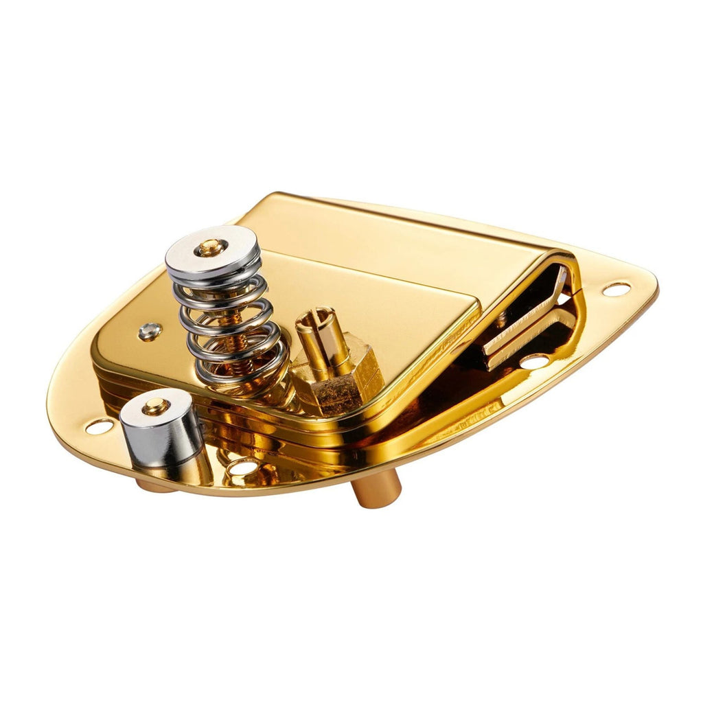 Jaguar / Jazzmaster Style Tremolo Vibrato Assembly with Locking Button - Gold/Chrome - Ploutone
