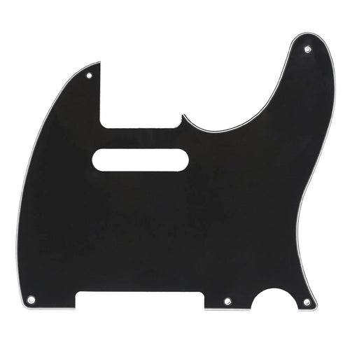 5-Hole Telecaster Pickguard - 3-Ply Black - Ploutone