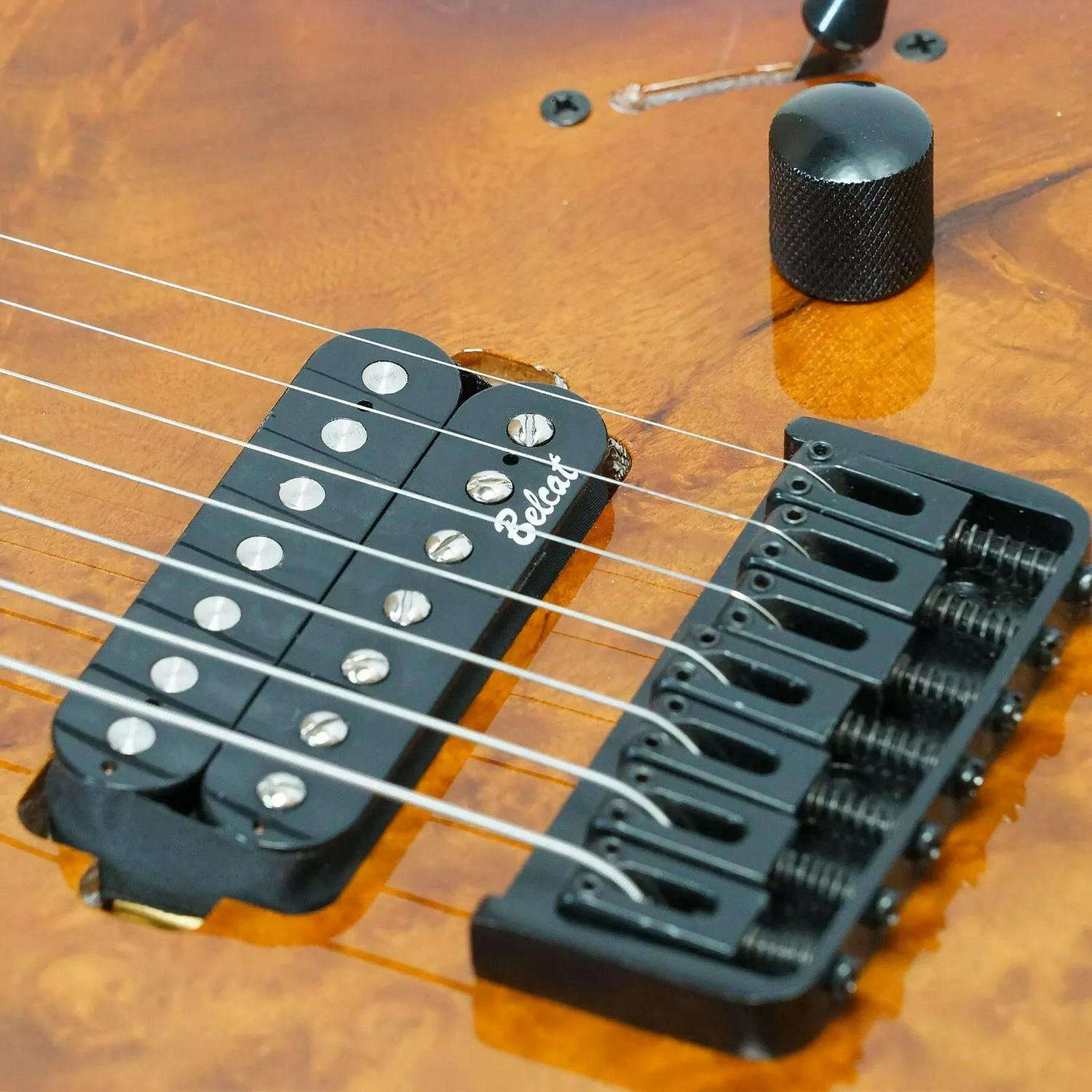 7-String Electric Guitar - Burl Top & Okoume Body - Ploutone