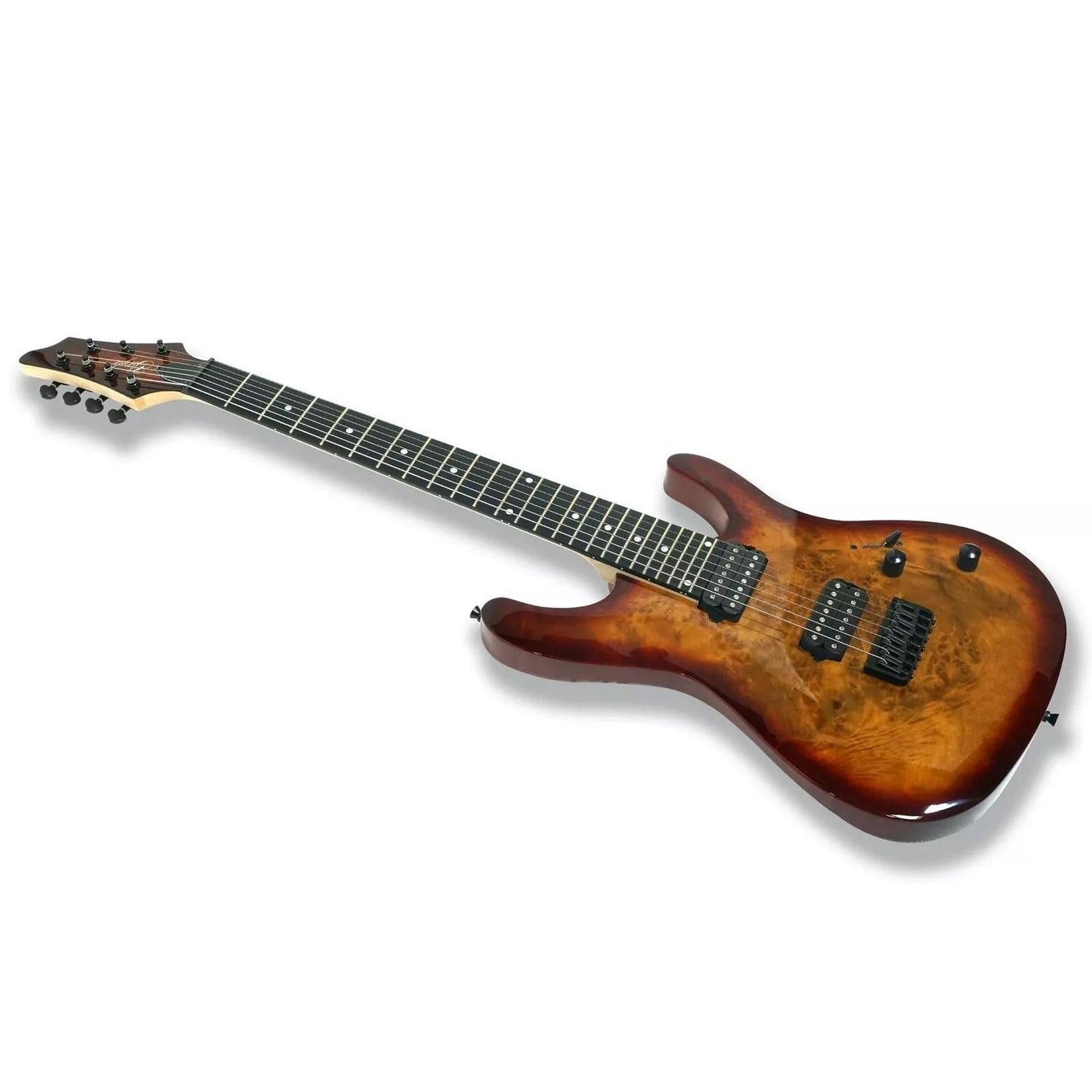 7-String Electric Guitar - Burl Top & Okoume Body - Ploutone