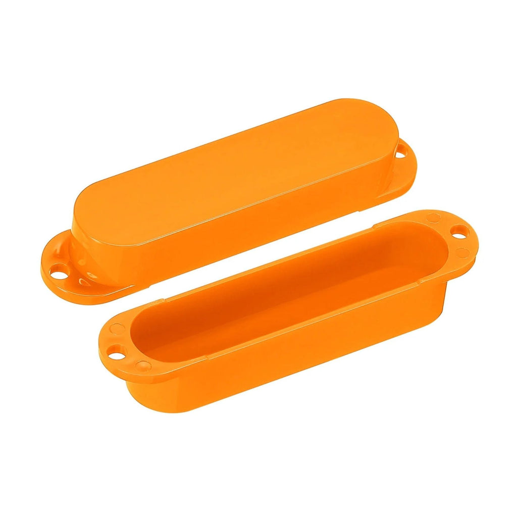 Stratocaster Single Coil Pickup Cover Set (No Holes) - Orange 3 Pcs - Ploutone