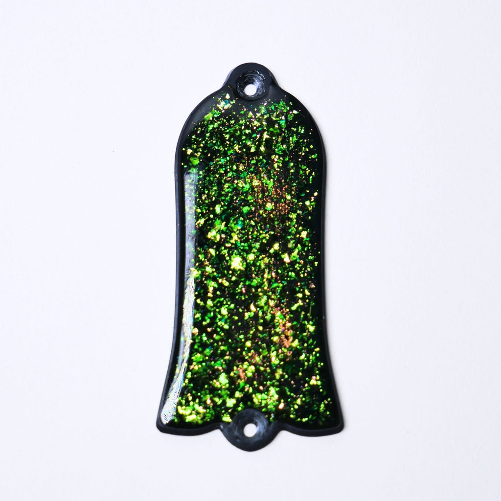 Custom Gibson Les Paul Truss Rod Cover - Amber Mica truss rod covers from Ploutone