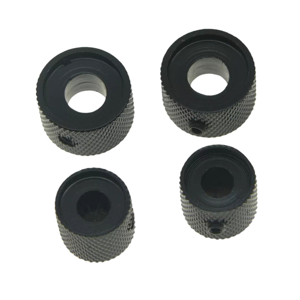 Black Dual Concentric Stacked Knobs (Set of 2) - Ploutone
