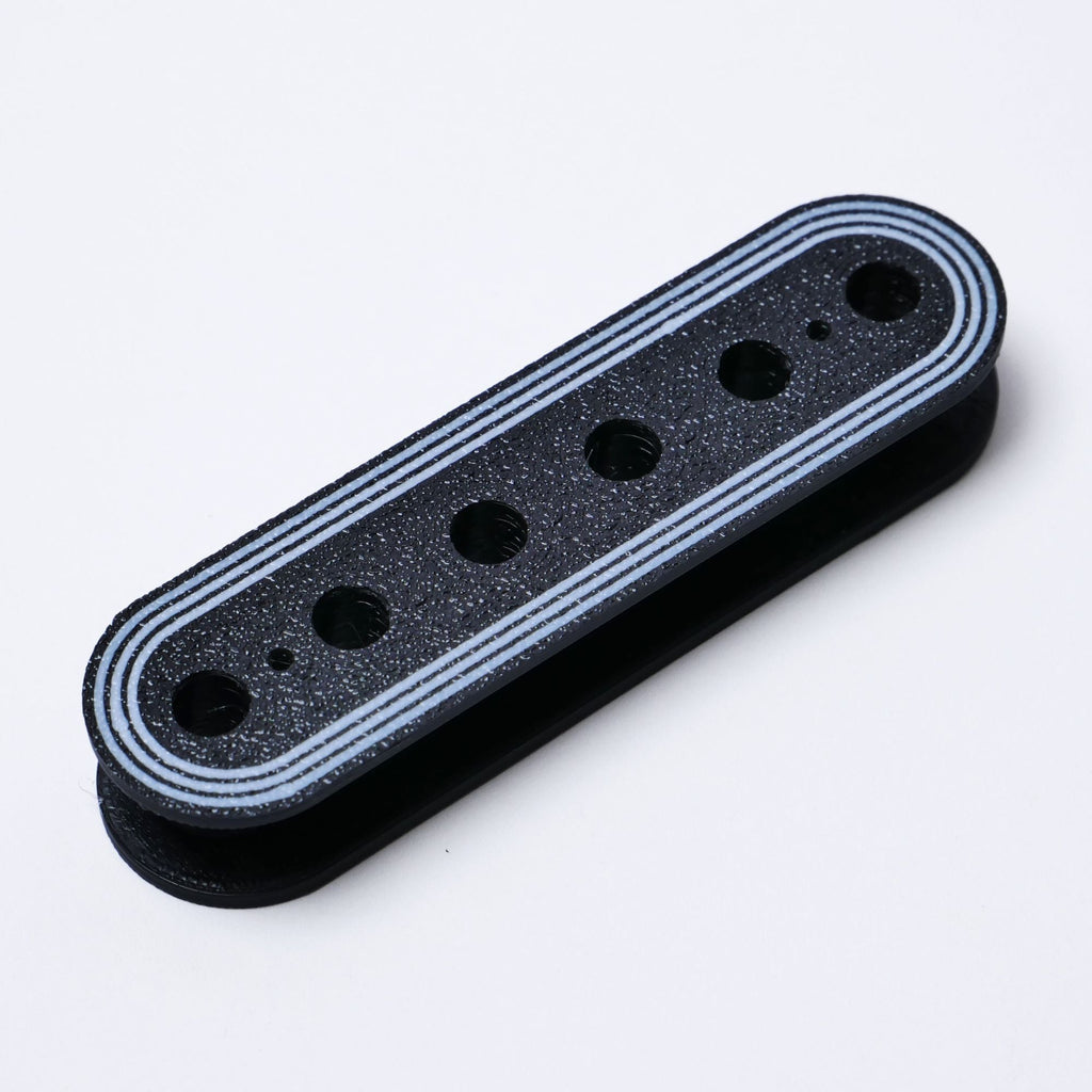Custom ABS Humbucker Pickup Bobbins, Deco Style, 50mm/52mm Pole Spacing - Slug Side, Screw Side & Sets  from Ploutone