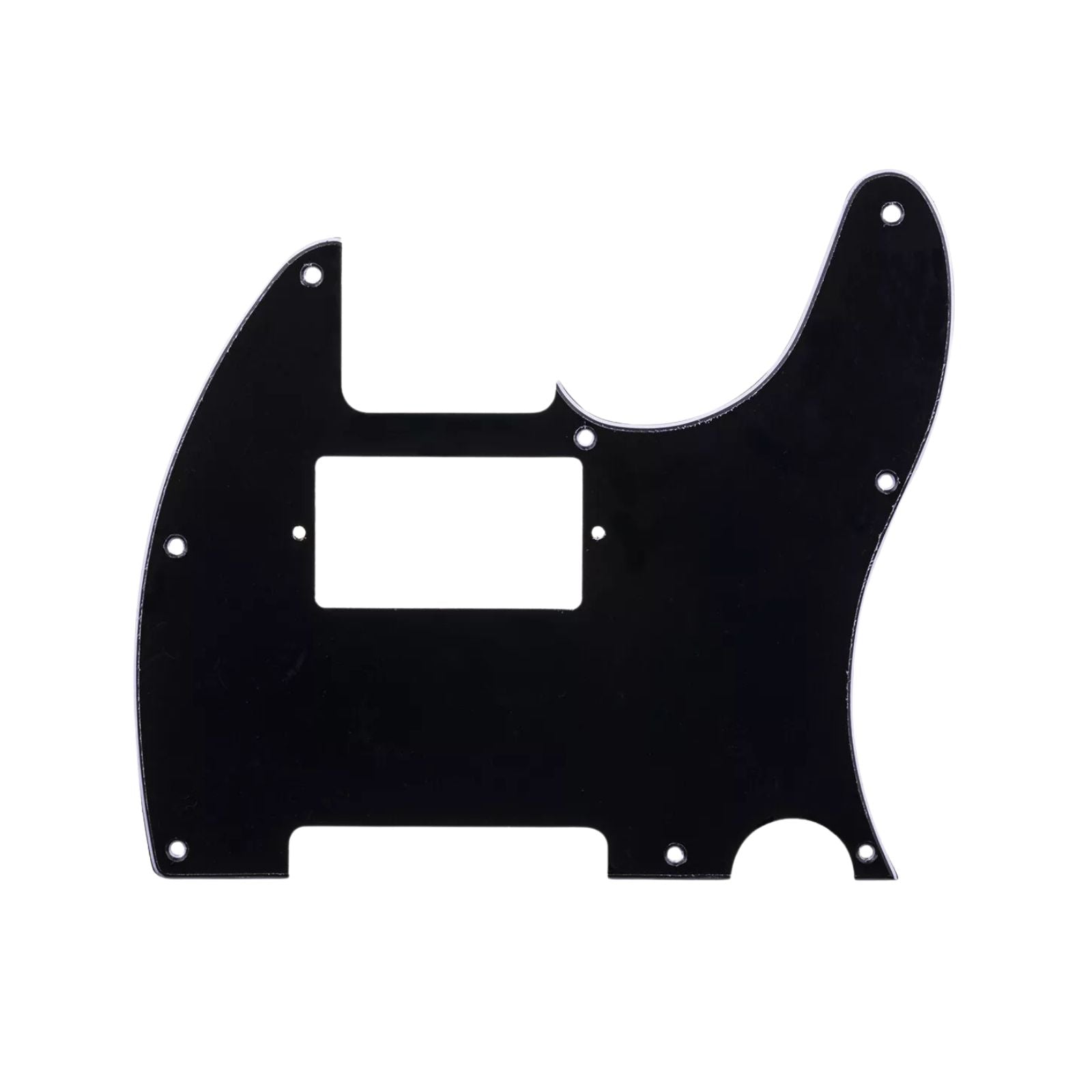 8-Hole HH/ SH Humbucker Telecaster Pickguard - 3-Ply Black - Ploutone