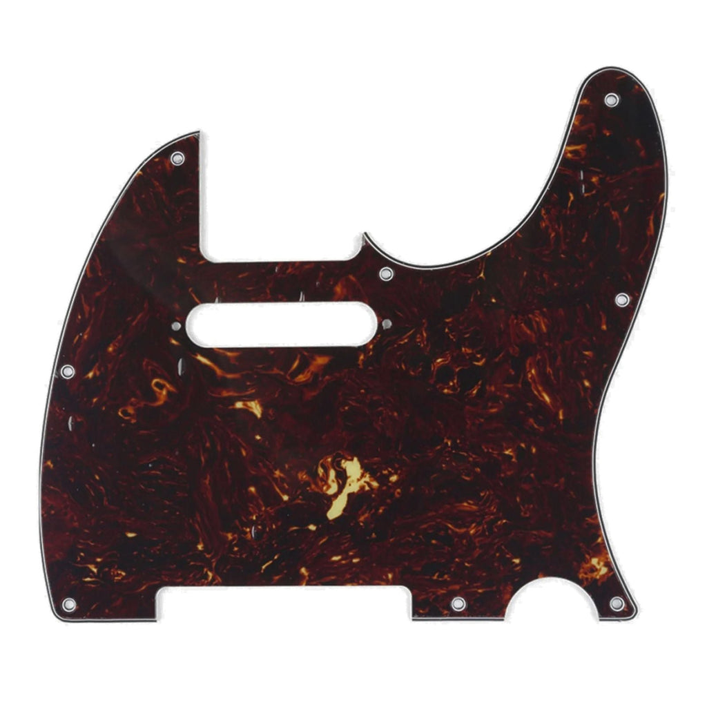 8-Hole Telecaster Pickguard - 4-Ply Brown Tortoise - Ploutone