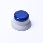 Custom Top Hat Guitar Knobs - Two Tone White & Blue - Ploutone