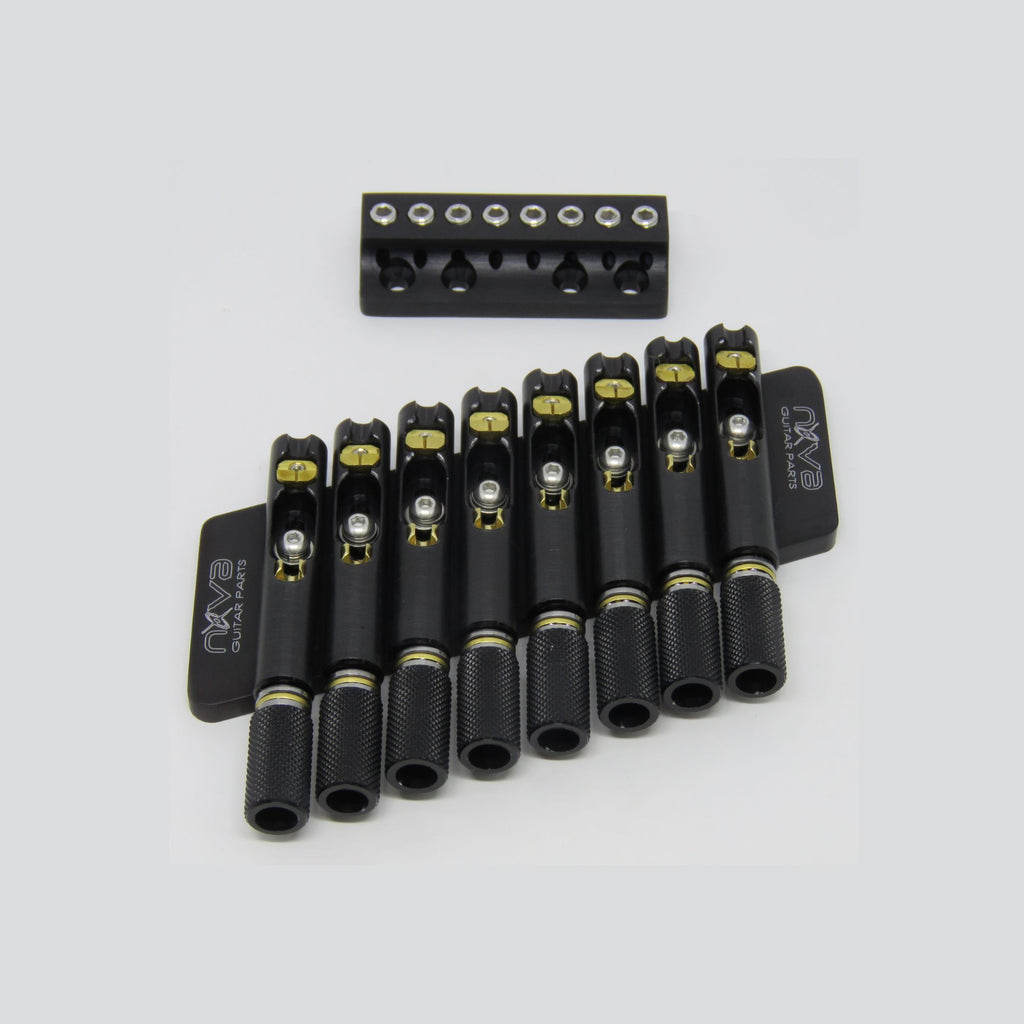 Nova Guitar Parts 8-String Multi-Scale Headless Guitar Bridge - Ploutone