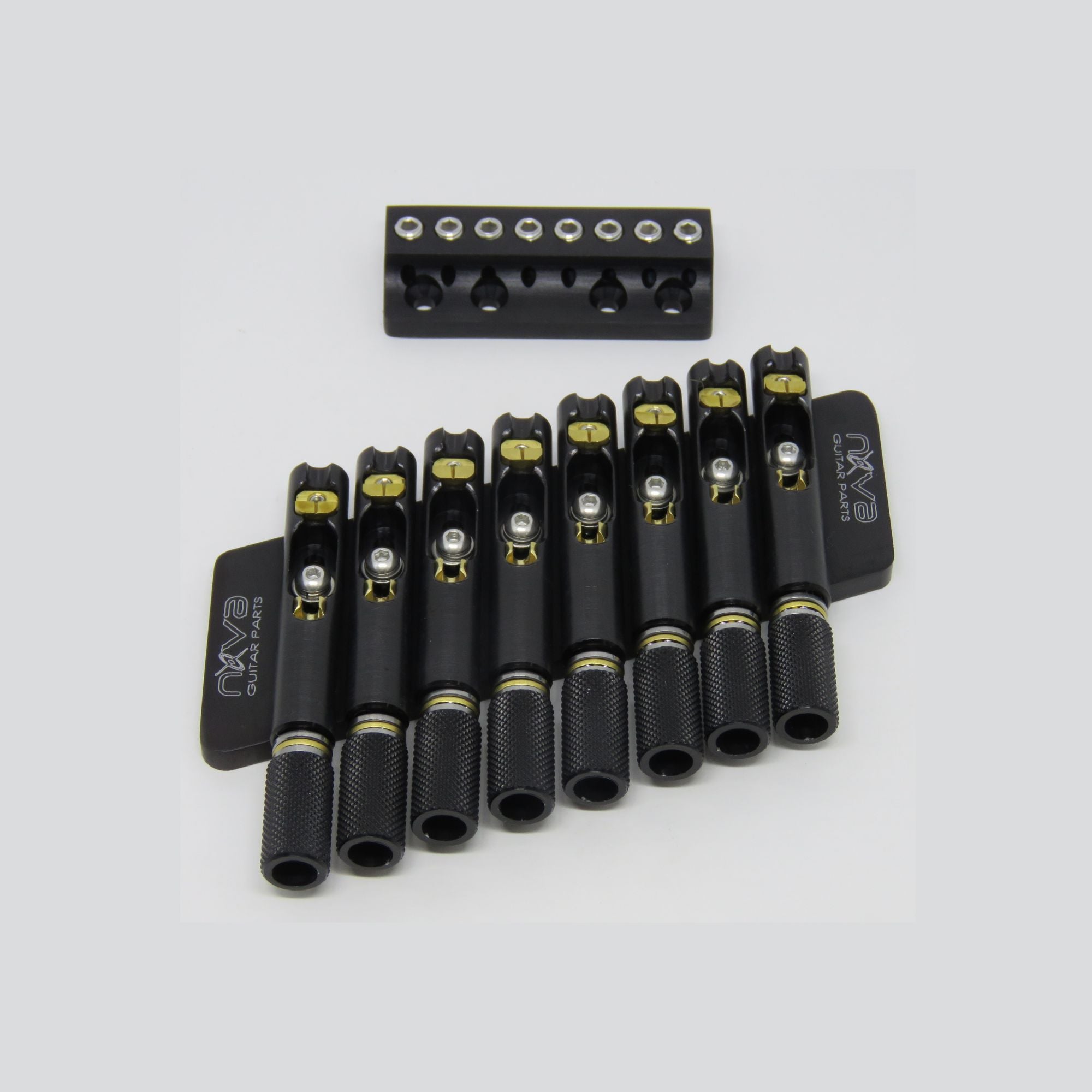 Nova Guitar Parts 8-String Multi-Scale Headless Guitar Bridge - Ploutone