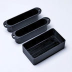 Custom HSS Pickup Cover Set (No Holes) - Black & Red Honeycomb - Ploutone