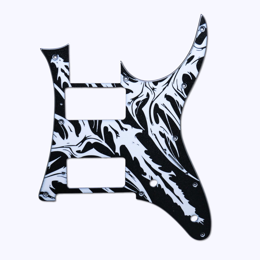 Ibanez GIO RG131 & RG330 Pickguard - Artisan Series - Cyber Sigil Black & White - Ploutone