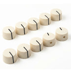 Aged White Vintage-Style Amplifier Knobs w/ Set Screw - Fits 6.35mm Pots 10 Knobs - Ploutone