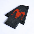 Custom Ibanez Truss Rod Cover for RG & JEM – Ram Skull (Red & Black) - Ploutone