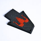 Custom Ibanez Truss Rod Cover for RG & JEM – Ram Skull (Red & Black) - Ploutone