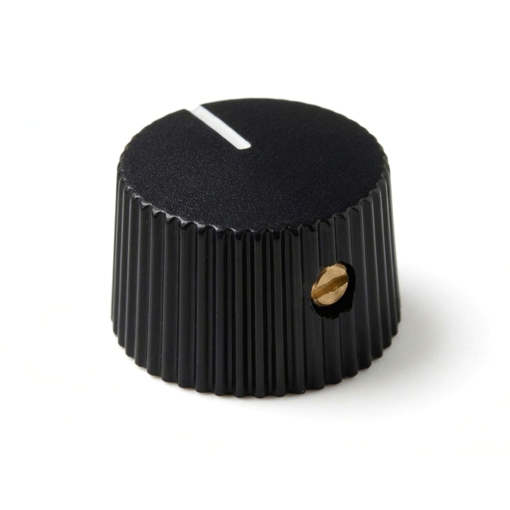 Black Vintage-Style Amplifier Knobs w/ Set Screw - Fits 6.35mm Pots - Ploutone