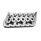 6-String Multi-Scale Guitar Bridge - Chrome - Ploutone
