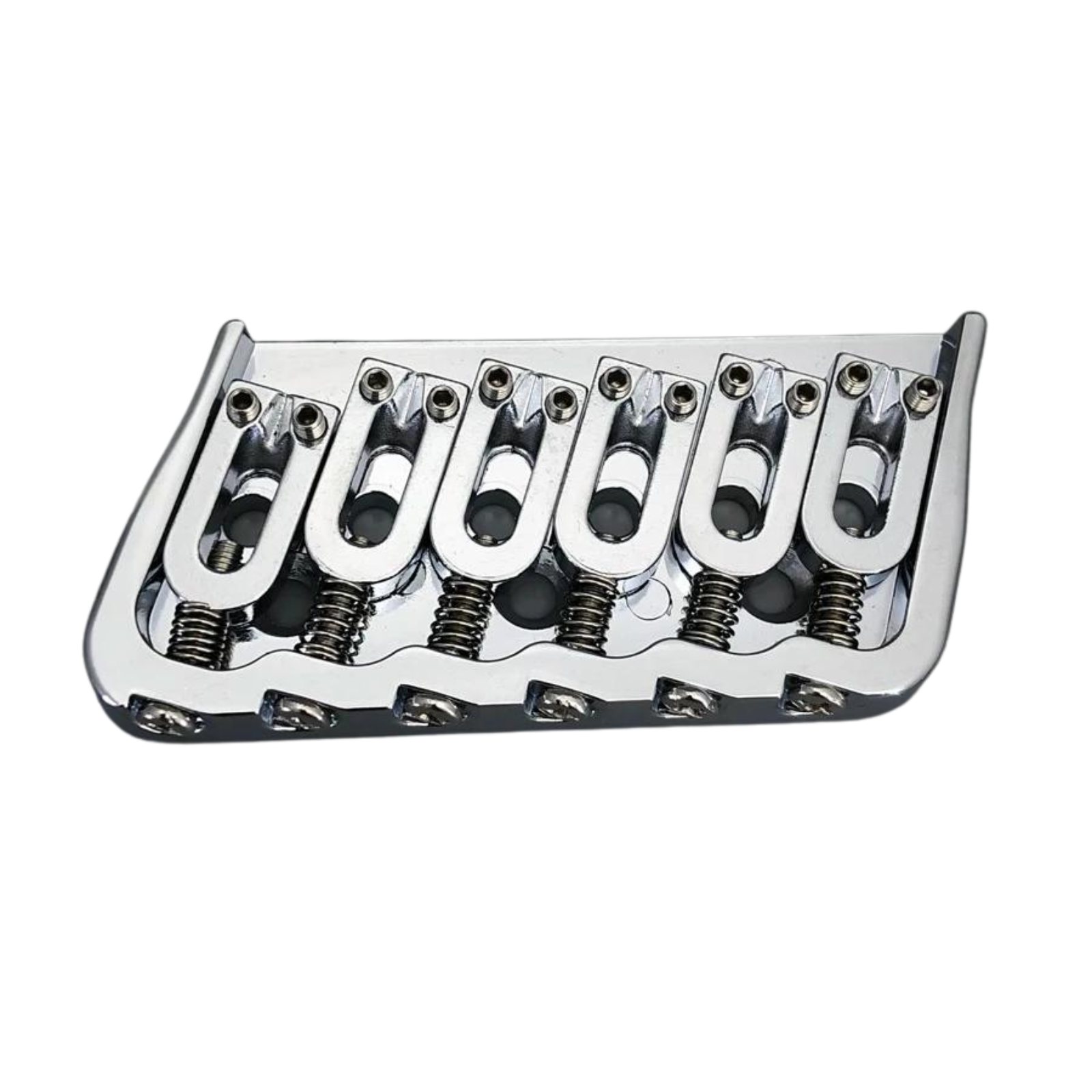 6-String Multi-Scale Guitar Bridge - Chrome - Ploutone