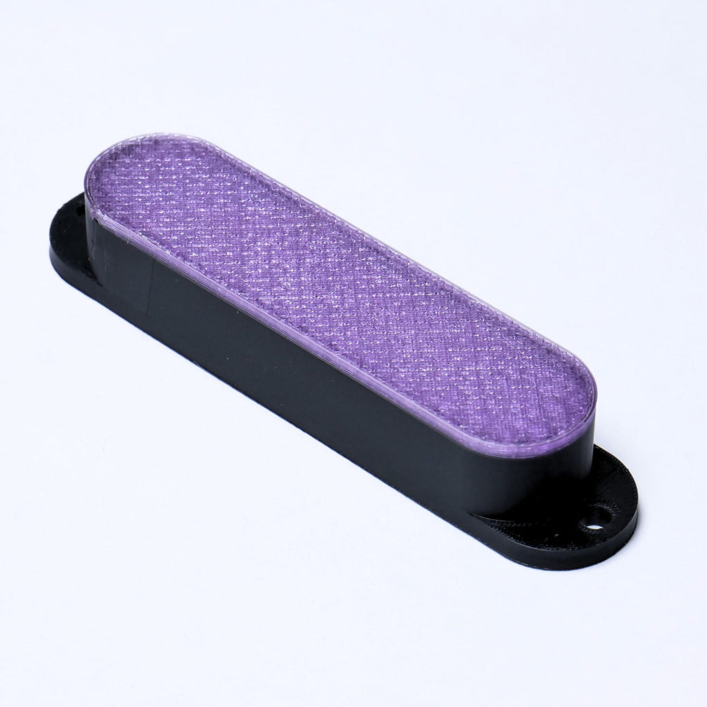 Custom Single Coil Strat Pickup Covers (No Holes) Set of 3 - Amethyst Purple Pickup Covers from Ploutone