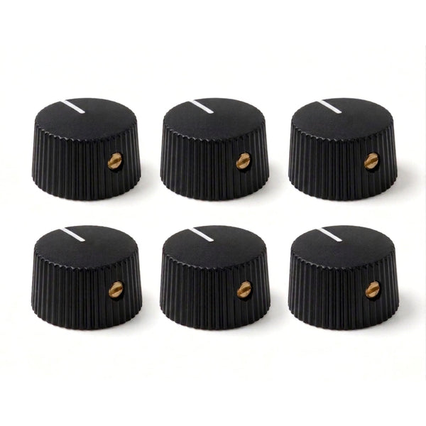 Black Vintage-Style Amplifier Knobs w/ Set Screw - Fits 6.35mm Pots Amplifier Knobs from Ploutone